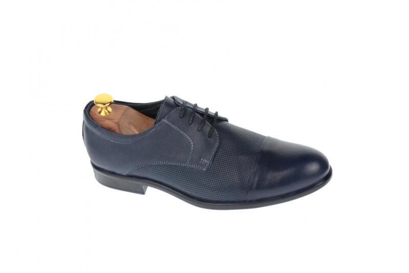 Mario Lavalle Pantofi barbati, office, eleganti din piele naturala,  bleumarin - 8305BLUE - ellegant (Pantof barbati) - Preturi
