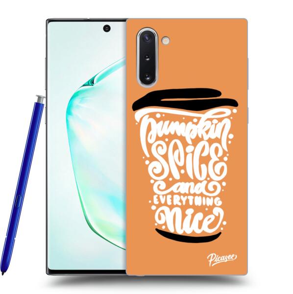 Picasee Husă transparentă din silicon pentru Samsung Galaxy Note 10 N970F -  Pumpkin coffee (Husa telefon mobil) - Preturi