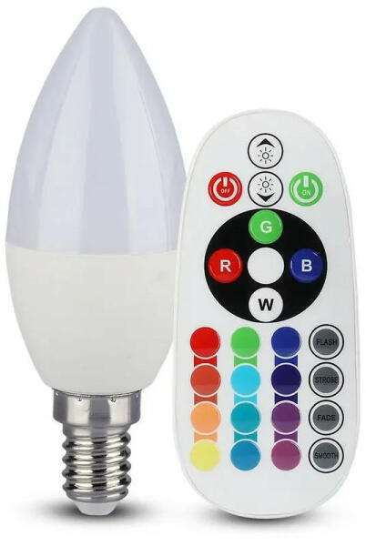 Vásárlás: V-TAC színváltós RGB+ hideg fehér LED lámpa izzó 3.5W / E14 -  2771 LED izzó árak összehasonlítása, színváltós RGB hideg fehér LED lámpa  izzó 3 5 W E 14 2771 boltok