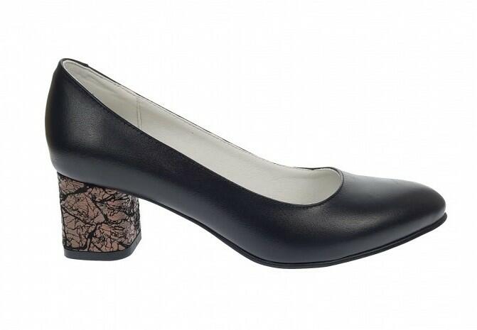 Ninna Art Shoes Oferta marimea 36, 38 - Pantofi dama, eleganti, mozaic, din piele  naturala box, toc 5 cm, Nergru - LNA100ARMNP (Pantof dama) - Preturi