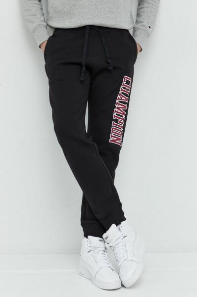 Champion pantaloni de trening barbati, culoarea negru, cu imprimeu  9BYY-SPM0GB_99X (Pantaloni trening barbati) - Preturi