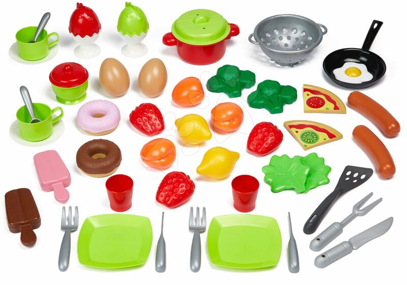 100% Chef 50 részes játék főzőkészlet főzőkészlet élelmiszerekkel (ECO2657)