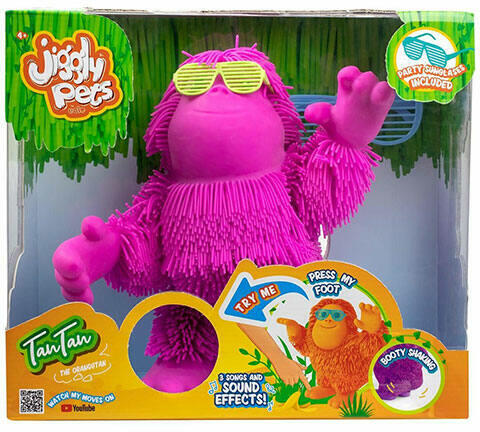 Jiggly Pets - Riszáló Állatok, Tantan a rózsaszín orangután