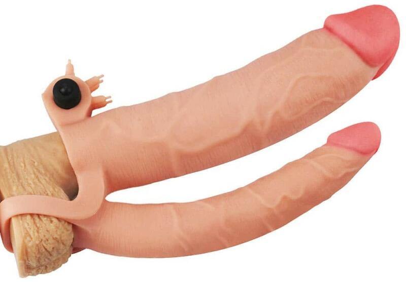 Add 3 Vibrating Double Penis Sleeve
