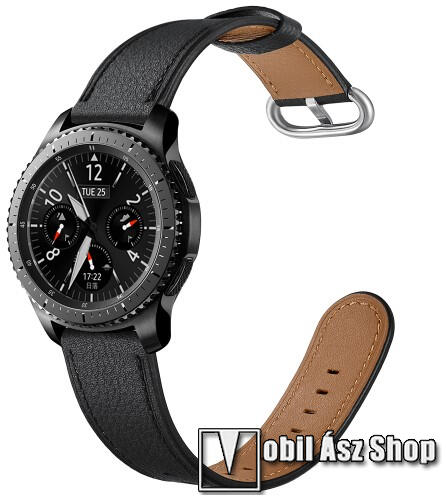 Vásárlás: Okosóra szíj - FEKETE - valódi bőr, 120+70mm hosszú, 22mm széles  - SAMSUNG Galaxy Watch 46mm / SAMSUNG Gear S3 Classic / SAMSUNG Gear S3  Frontier Sportóra, okosóra kiegészítő árak összehasonlítása,