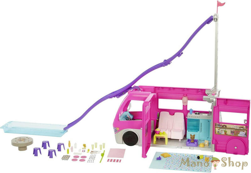 Vásárlás: Mattel Barbie - Lakóautó óriáscsúszdával (HCD46) Játékbaba  felszerelés árak összehasonlítása, Barbie Lakóautó óriáscsúszdával HCD 46  boltok