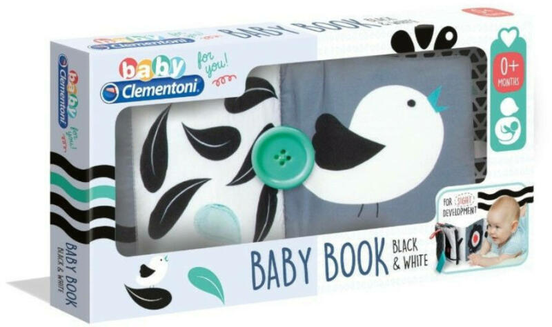 Vásárlás: Clementoni Fekete-fehér kontrasztos puha könyv babáknak Babáknak  szóló játék árak összehasonlítása, Fekete fehér kontrasztos puha könyv  babáknak boltok