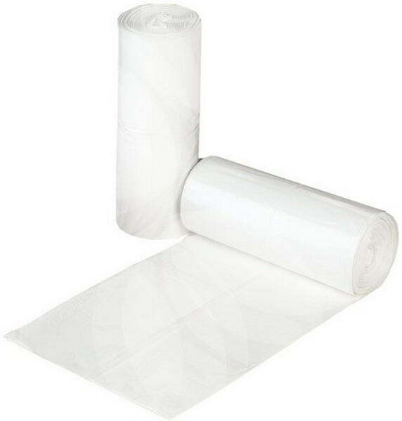 HNAT szemeteszsák fehér/átlátszó 50x50cm 25L HDPE 40 db/tekercs (FS2540)