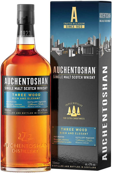 y*3様 SCOTCH WHISKY 1820 750ml 43% AUCHENTOSHAN Three Wood Single Malt 0,7 l 43% (Whisky) - Preturi