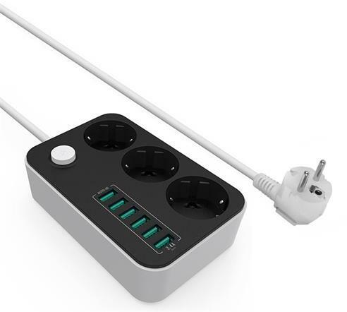 3 Plug 6 USB Switch CW-CHE36B