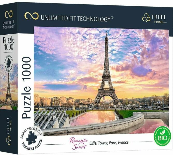 Romantikus naplemente, Eiffel-torony Párizsban Franciaországban 1000 db-os (10693)