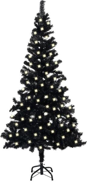 Vásárlás: vidaXL Fekete műkarácsonyfa LED fényekkel és talppal 120 cm  (3077416) Műfenyő árak összehasonlítása, Fekete műkarácsonyfa LED fényekkel  és talppal 120 cm 3077416 boltok