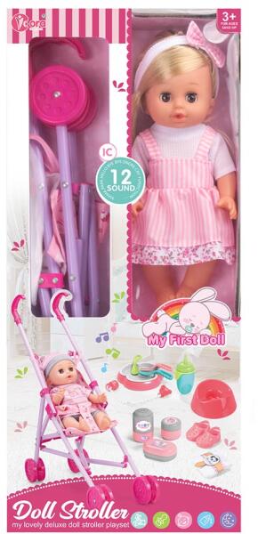 Vásárlás: Beszélő játékbaba babakocsival és kiegészítőkkel Játékbaba árak  összehasonlítása, Beszélőjátékbabababakocsivaléskiegészítőkkel boltok