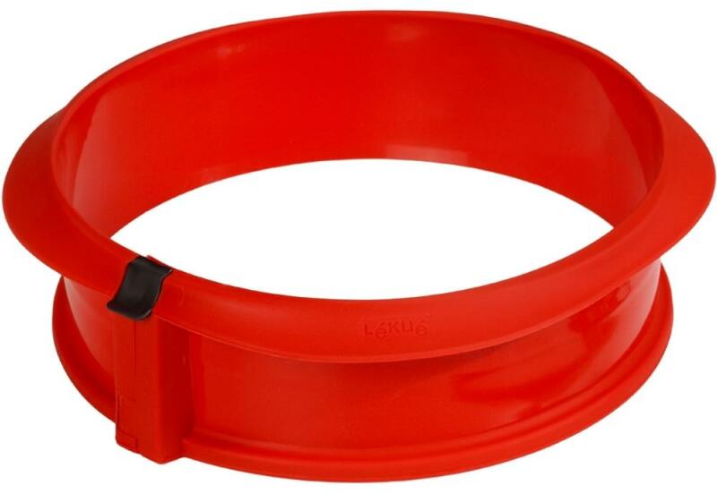 Szilikon tortaforma 23 cm, piros, Lékué (LKE2412323R01M017)