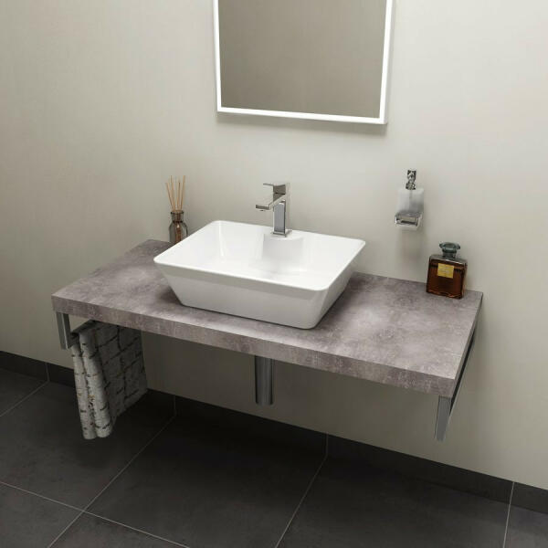 Sapho Avice mosdópult, 90x49, 5 cm, cement szürke AV097 (AV097)