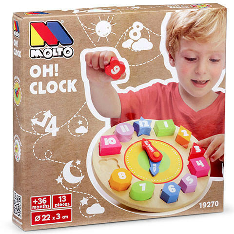Nature Oh! Clock formaillesztő óra fa játék