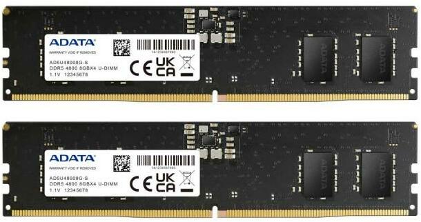 16GB (2x8GB) DDR5 4800MHz AD5U480016G-DT