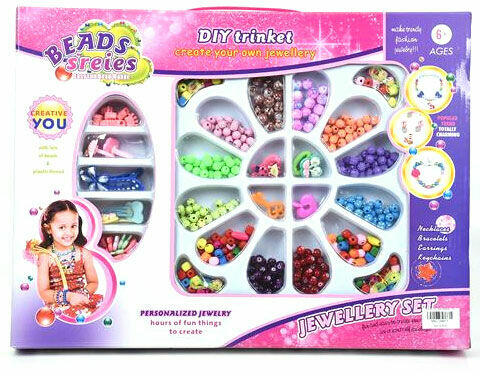 Beads Series ékszerkészítő szett gyöngyökkel, medállal és hajcsattal (MKL108671)