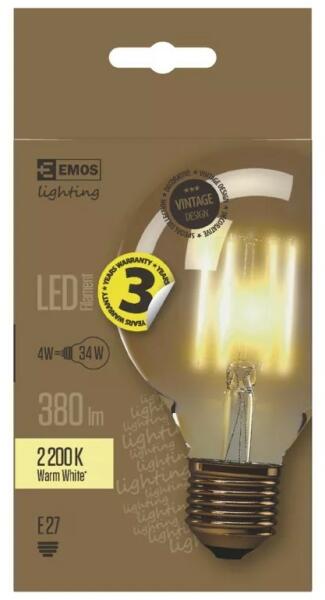 LED izzó Vintage G95 E27 4W 2200K