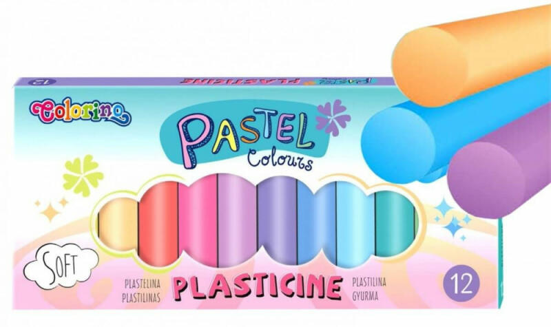 Pastel színes gyurmakészlet 12 db-os