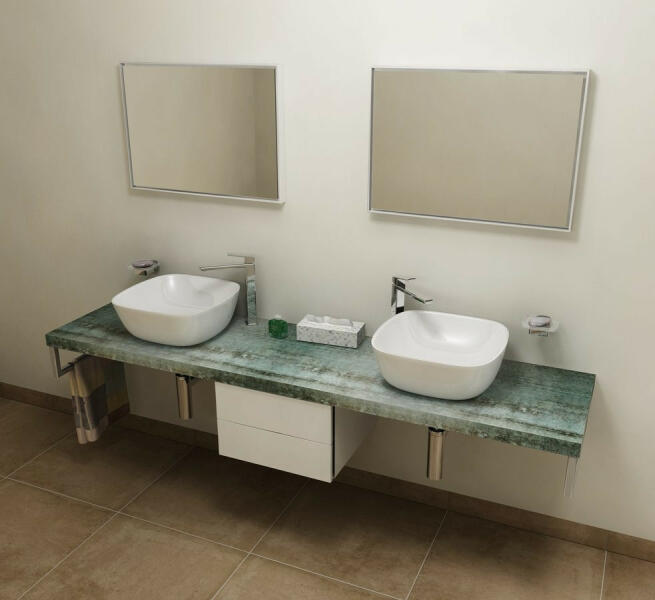 Sapho Avice mosdópult 180x49, 5 cm, akvamarin AV186 (AV186)