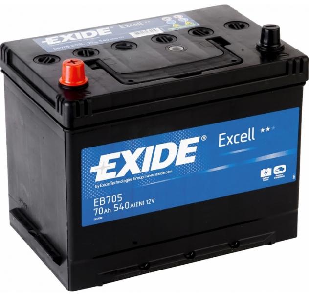 Excell 70Ah EN 540A right+ Japan (EB705)