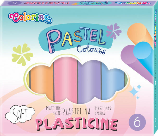 Pastel színes gyurmakészlet 6 db-os