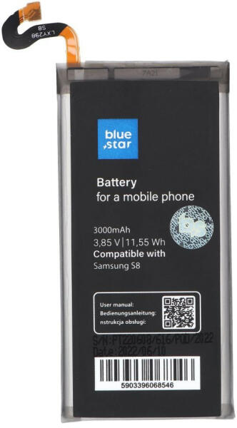 Blue Star Samsung Galaxy S8 Blue Star Premium akkumulátor 3000mAh Li-Ion  vásárlás, olcsó Mobiltelefon akkumulátor árak, akciók
