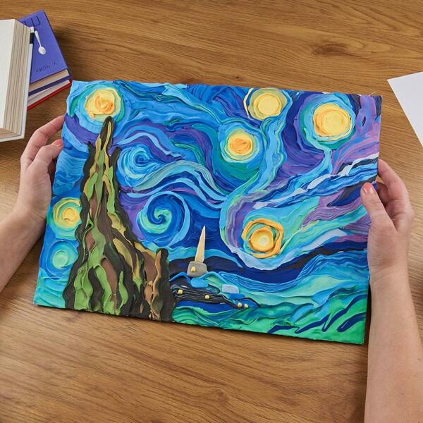 Sensory Art: Képkészítő gyurmakészlet Vincent van Gogh - Csillagos éjszaka (10005)