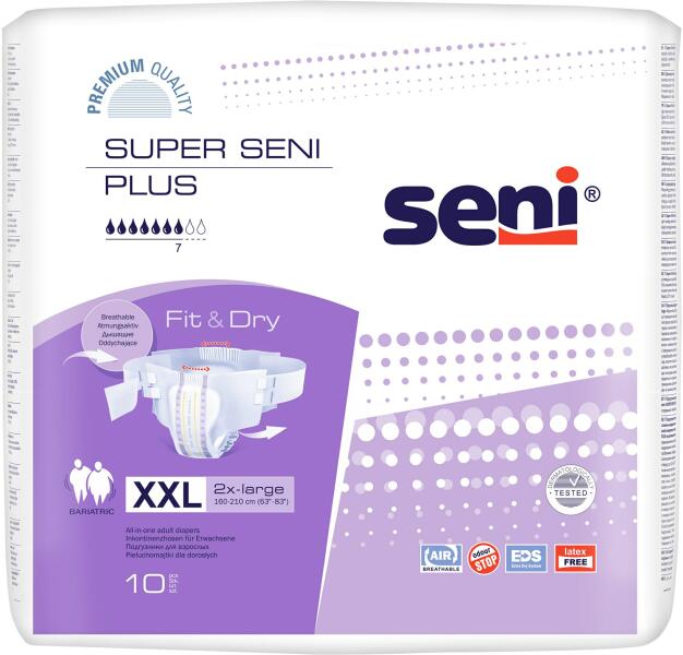 Vásárlás: Seni Super Plus XXL Inkontinencia pelenka, 10 db Gyógyászati  eszköz árak összehasonlítása, Super Plus XXL Inkontinencia pelenka 10 db  boltok