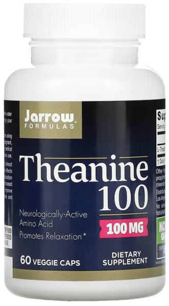 Jarrow Theanine (L-Teanina), 100 mg, Jarrow Formulas, 60 capsule ...