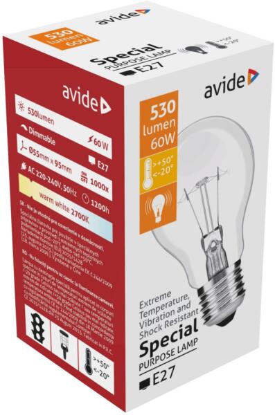 hőálló gömb izzó A55 60W E27