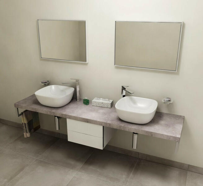 Sapho Avice mosdópult 230x49, 5 cm, cement szürke AV237 (AV237)