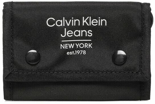 Calvin Klein Jeans Голям мъжки портфейл Calvin Klein Jeans Sport Essentials  Vel Wallet Est K50K510146 Black BDS (Sport Essentials Vel Wallet Est  K50K510146) Портмонета, портфейли Цени, оферти и мнения, списък с магазини,