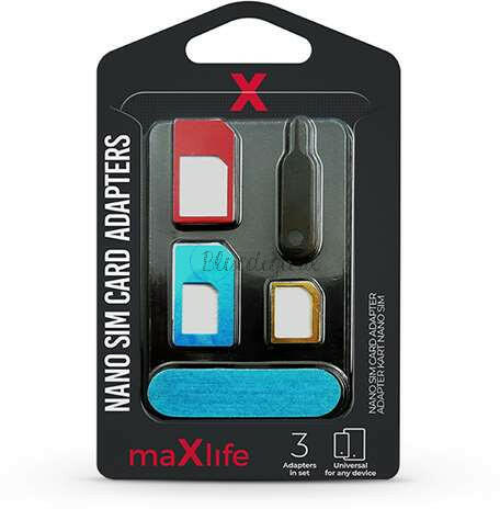 Vásárlás: MaxLife Nano és Micro SIM-kártya adapter (3 in 1) kiszedő  szerszámmal - bluedigital Mobiltelefon töltő árak összehasonlítása, Nano és  Micro SIM kártya adapter 3 in 1 kiszedő szerszámmal bluedigital boltok
