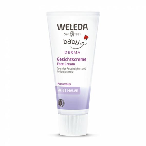 Bio fehér mályvás natúr baba arckrém érzékeny ekcémás bőrre 50 ml