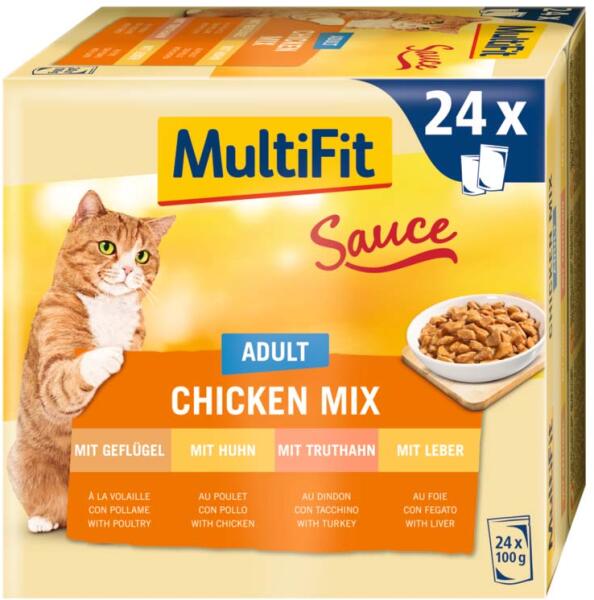 Vásárlás: MultiFit Sauce macska tasak MP adult csirke 24x100g Macskaeledel  árak összehasonlítása, Sauce macska tasak MP adult csirke 24 x 100 g boltok