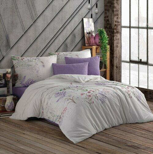 BedTex Lenjerie de pat din bumbac Liva, violet, 220 x 200 cm, 2 buc. 70 x  90 cm (Lenjerie de pat) - Preturi