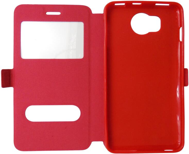 Husa tip carte cu stand rosie (cu decupaje frontale) pentru Allview V2 Viper  S (Husa telefon mobil) - Preturi