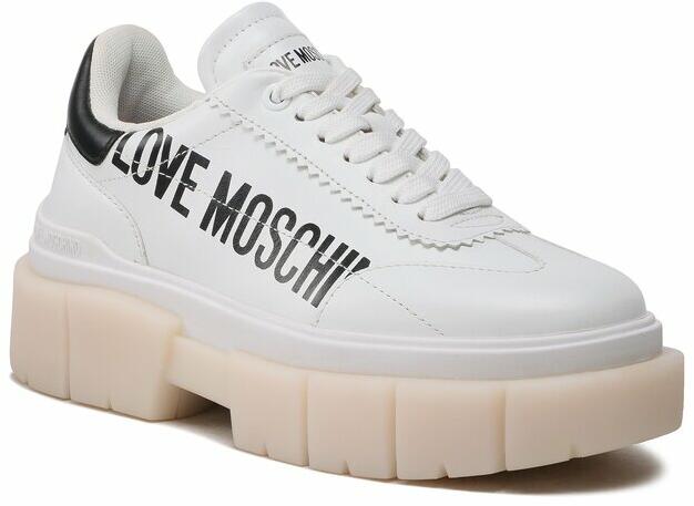 Moschino Сникърси LOVE MOSCHINO JA15666G1GIA110A Bianco/Nero  (JA15666G1GIA110A) цени и магазини, евтини оферти Дамски обувки