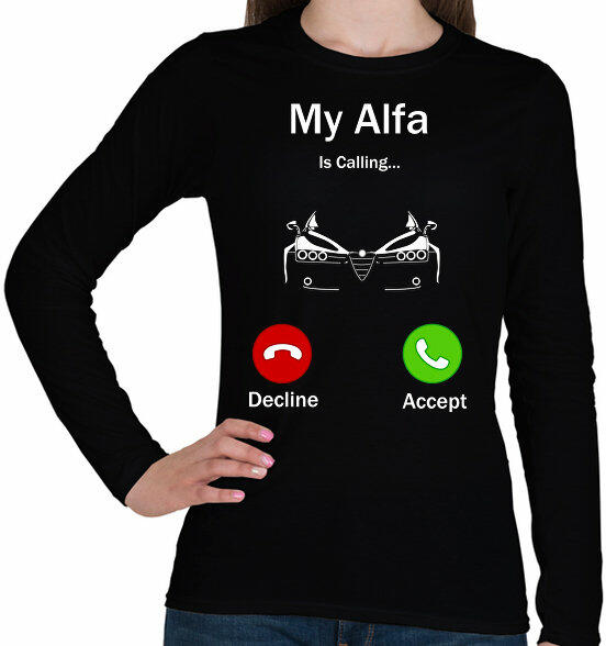 Vásárlás: printfashion Alfa Romeo hív - Női hosszú ujjú póló - Fekete Női  pulóver árak összehasonlítása, Alfa Romeo hív Női hosszú ujjú póló Fekete  boltok