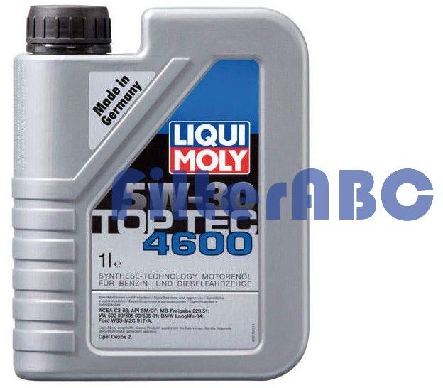 LIQUI MOLY TOP TEC 4600 5W-30 1 l Моторни масла, най-евтина оферта от 25,65  лв