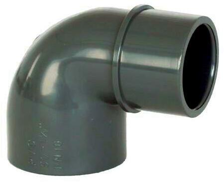 PVC idom - Könyök 90° 50 int. x 50 ext. , DN=50 mm, d=50 mm, ragasztás / ragasztás
