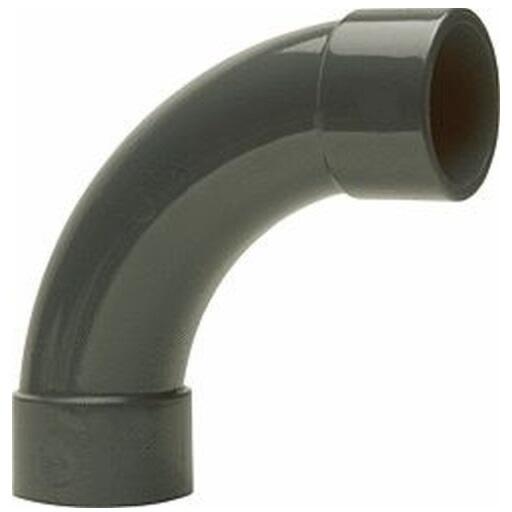 PVC hosszú könyök 90° DN=50 mm, d=61 mm, ragasztás / ragasztás