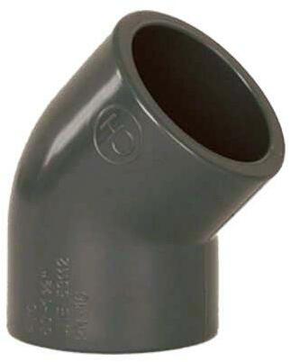 PVC idom - Könyök 45° DN=140 mm, ragasztás / ragasztás