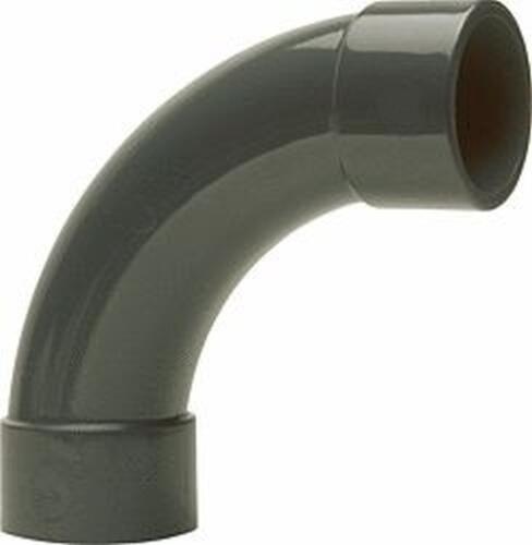 PVC hosszú könyök 90° DN=63 mm, d=76 mm, ragasztás / ragasztás