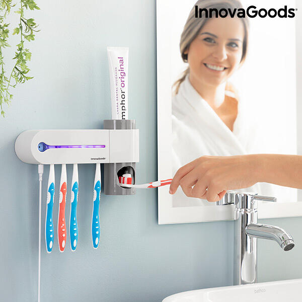 Vásárlás: InnovaGoods Smiluv UV fogkefe sterilizátor talppal és fogkrém  adagolóval Fertőtlenítő doboz, lámpa árak összehasonlítása,  SmiluvUVfogkefesterilizátortalppalésfogkrémadagolóval boltok