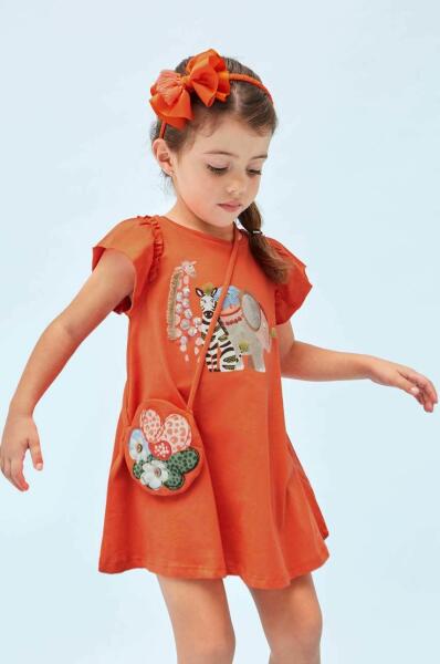 Mayoral Детска рокля и чанта Mayoral в оранжево къс модел със стандартна  кройка (3947.6M.MINI.G) Рокли за момичета Цени, оферти и мнения, списък с  магазини, евтино Mayoral Детска рокля и чанта Mayoral в