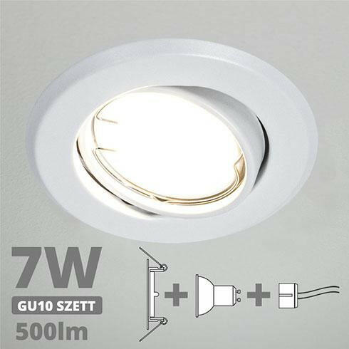 Vásárlás: V-TAC LED spot szett: fehér bill. keret + 7 Wattos, természetes  fehér GU10 LED lámpa + GU10 csatlakozó (kettesével rendelhető) (27123)  Beépíthető lámpa árak összehasonlítása, LED spot szett fehér bill keret