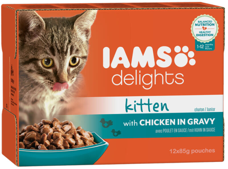 Deligths Kitten with chicken in gravy 12x85 g